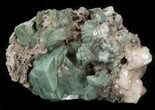 Green Heulandite Crystal Cluster - India #39921-1